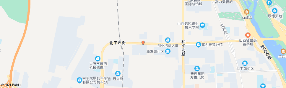 太原北中环汾西路口(安广小区)_公交站地图_太原公交_妙搜公交查询2024