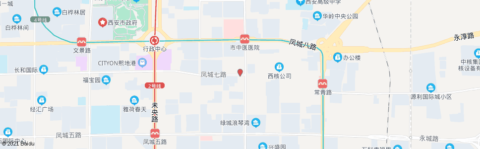 西安凤城七路西段_公交站地图_西安公交_妙搜公交查询2024