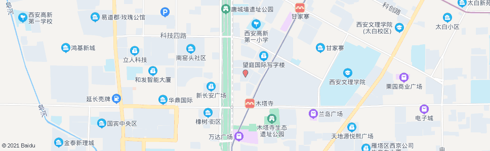 西安旺座现代城科技三路中段_公交站地图_西安公交_妙搜公交查询2024