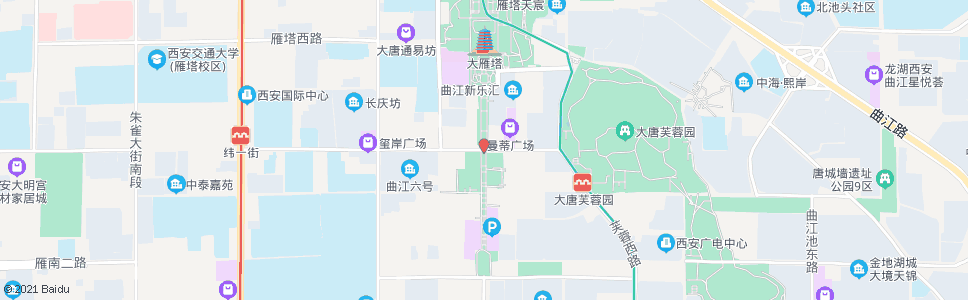 西安雁南一路雁塔南路口_公交站地图_西安公交_妙搜公交查询2025