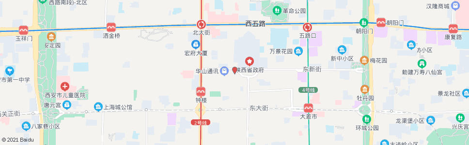 西安少年宫_公交站地图_西安公交_妙搜公交查询2024