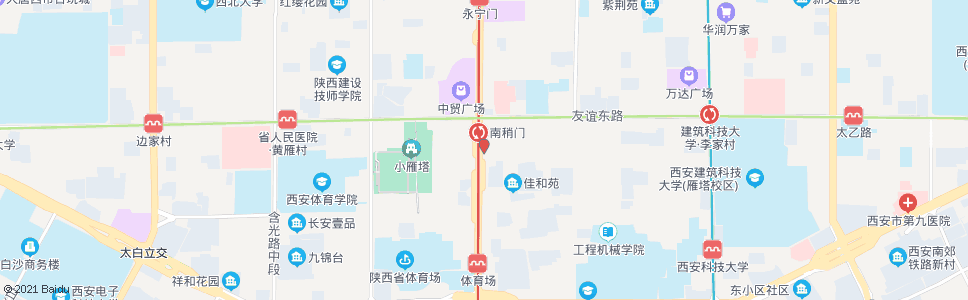 西安华夏银行_公交站地图_西安公交_妙搜公交查询2024