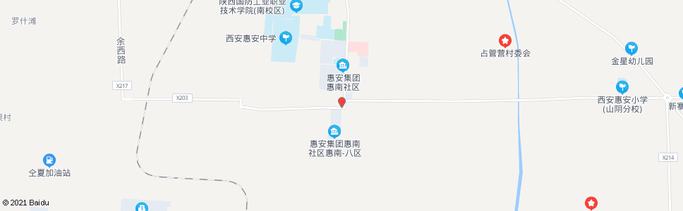 西安余下二商店_公交站地图_西安公交_妙搜公交查询2024