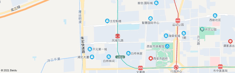 西安凤城九路东段_公交站地图_西安公交_妙搜公交查询2024