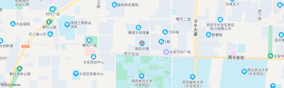西安国色天香小区_公交站地图_西安公交_妙搜公交查询2024
