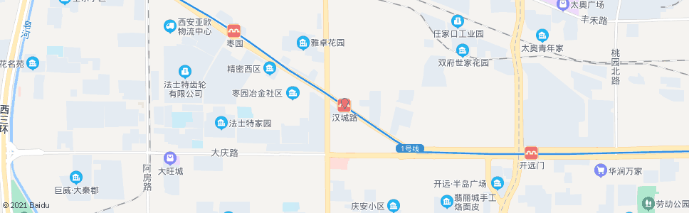 西安汉城路站_公交站地图_西安公交_妙搜公交查询2025