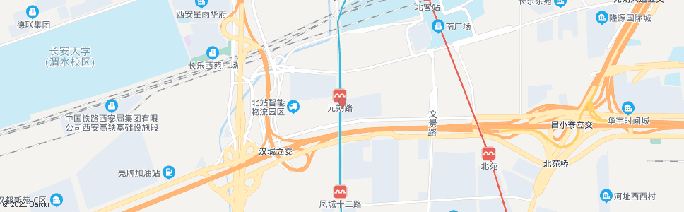 西安元朔路明光路口_公交站地图_西安公交_妙搜公交查询2024