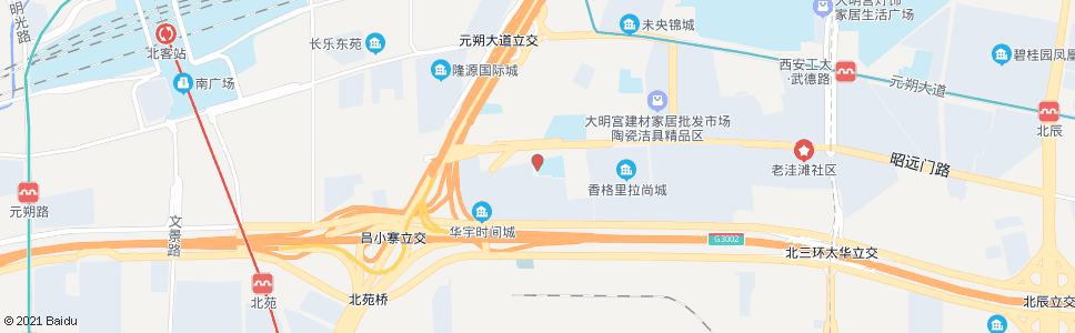 西安西航三校(凤城十路开元路口)_公交站地图_西安公交_妙搜公交查询2024