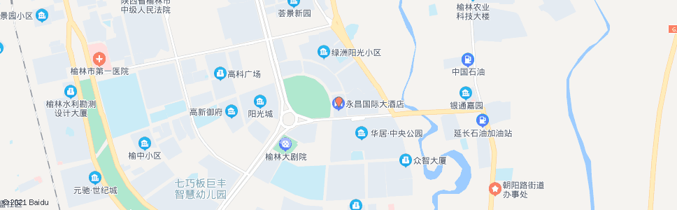 榆林永昌国际大酒店_公交站地图_榆林公交_妙搜公交查询2024