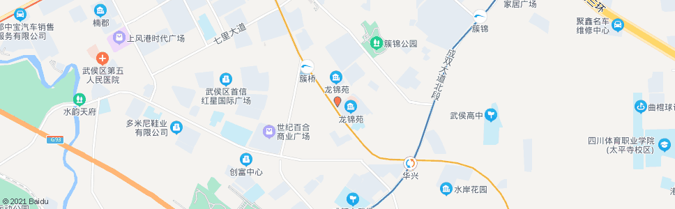 成都龙井中街_公交站地图_成都公交_妙搜公交查询2024