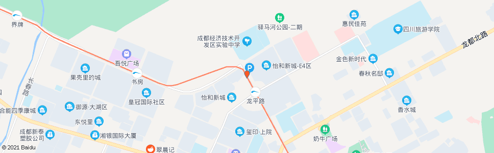 成都怡和新城E2区(地铁龙平路站)_公交站地图_成都公交_妙搜公交查询2024