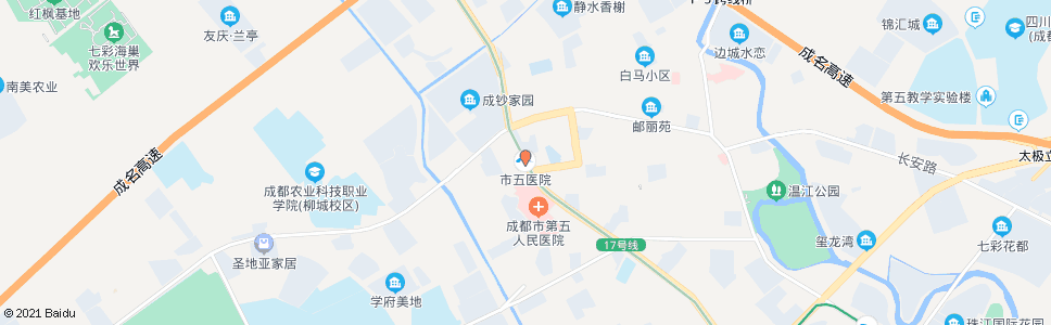 成都五医院_公交站地图_成都公交_妙搜公交查询2024