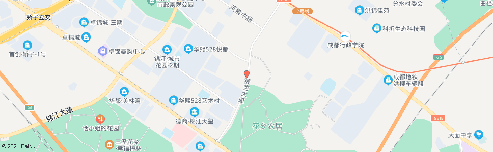 成都银杏大道茶花街口_公交站地图_成都公交_妙搜公交查询2024