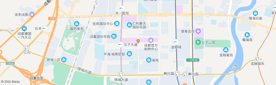 成都成汉南路交子大道口_公交站地图_成都公交_妙搜公交查询2024