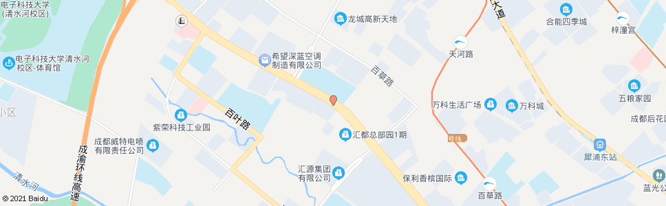 成都新创路西芯大道口_公交站地图_成都公交_妙搜公交查询2024