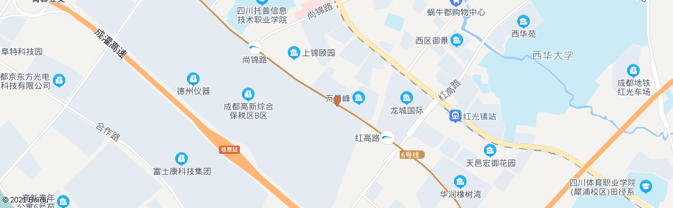 成都西区大道尚雅路口_公交站地图_成都公交_妙搜公交查询2024