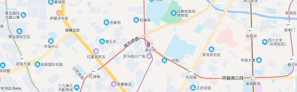 成都高升桥站_公交站地图_成都公交_妙搜公交查询2024
