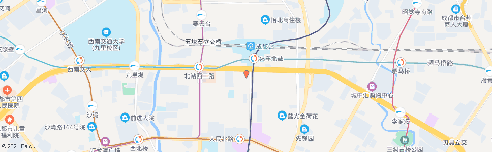 成都杨柳店北路北_公交站地图_成都公交_妙搜公交查询2024