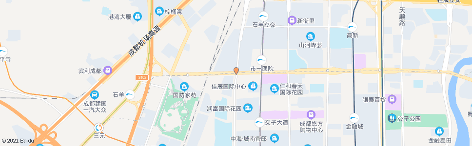 成都剑南大道府城大道口_公交站地图_成都公交_妙搜公交查询2024