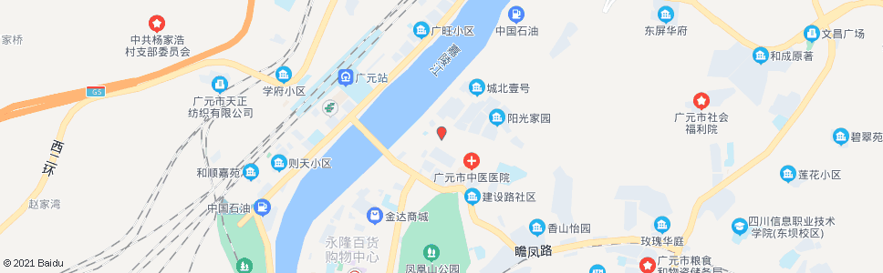 广元华北市场_公交站地图_广元公交_妙搜公交查询2024