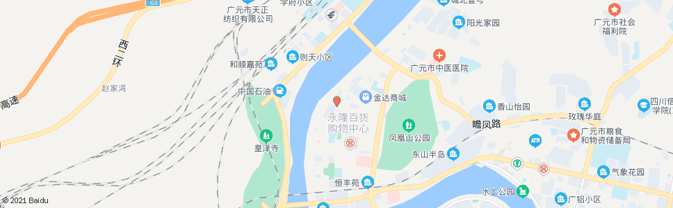 广元小西街(嘉陵广场)(特色餐饮街)_公交站地图_广元公交_妙搜公交查询2024