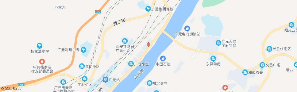 广元川港汽车城_公交站地图_广元公交_妙搜公交查询2024