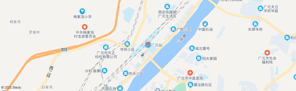 广元上西火车站_公交站地图_广元公交_妙搜公交查询2024