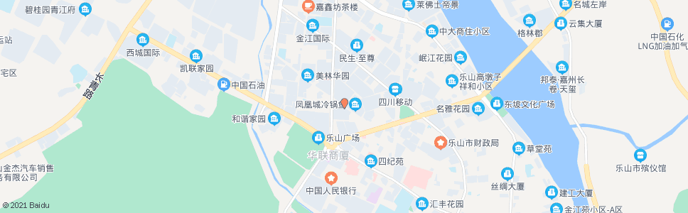 乐山茶坊路徐家街口_公交站地图_乐山公交_妙搜公交查询2024