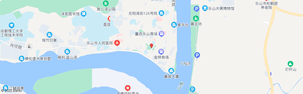 乐山海棠广场_公交站地图_乐山公交_妙搜公交查询2024