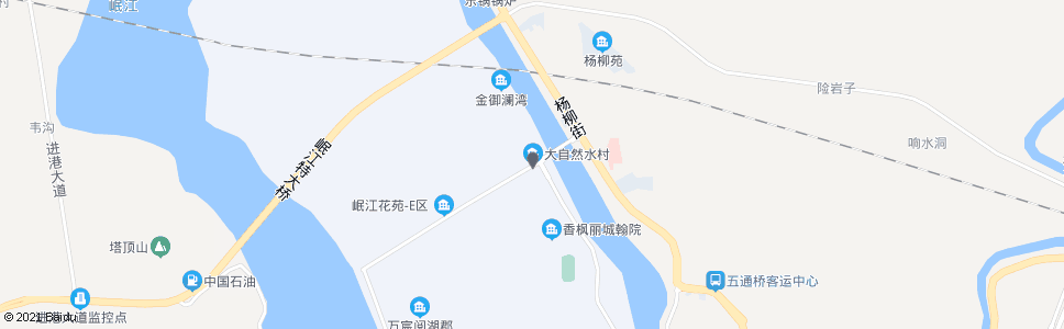 乐山大自然水村_公交站地图_乐山公交_妙搜公交查询2024