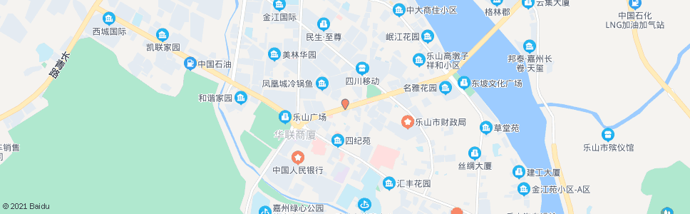 乐山茶坊路嘉州大道路口_公交站地图_乐山公交_妙搜公交查询2024