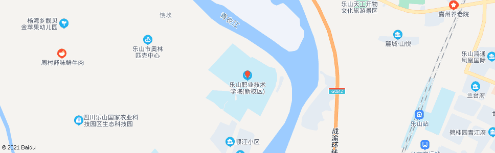 乐山职院新校区_公交站地图_乐山公交_妙搜公交查询2024