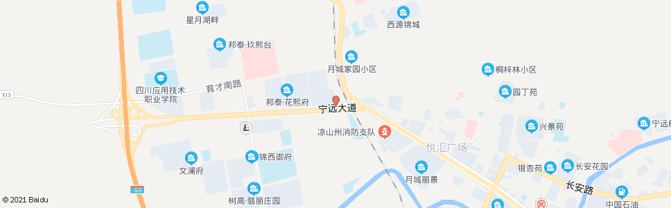 凉山三丫口(航天大道一段辅路)_公交站地图_凉山公交_妙搜公交查询2024