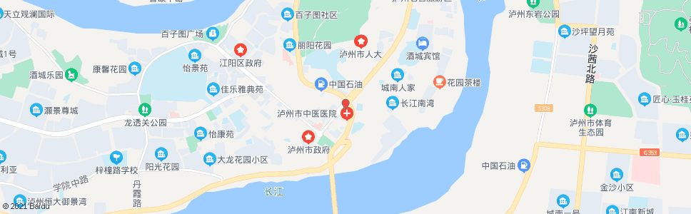 泸州市中医院_公交站地图_泸州公交_妙搜公交查询2024