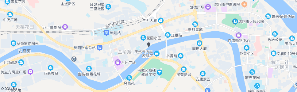 绵阳滨河路西段_公交站地图_绵阳公交_妙搜公交查询2024