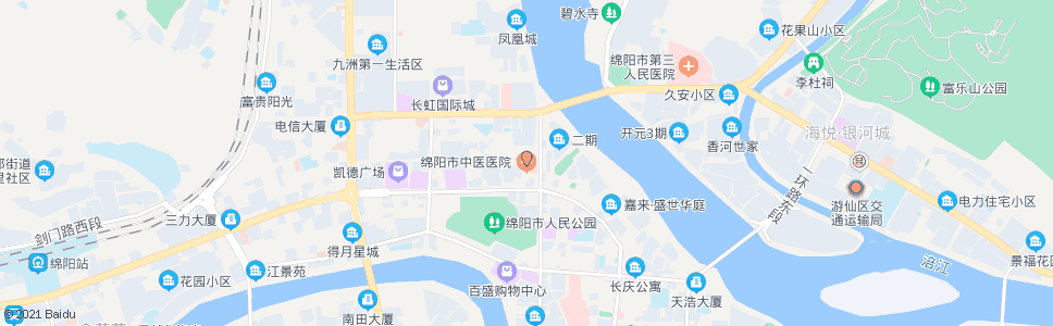 绵阳市中医院_公交站地图_绵阳公交_妙搜公交查询2024