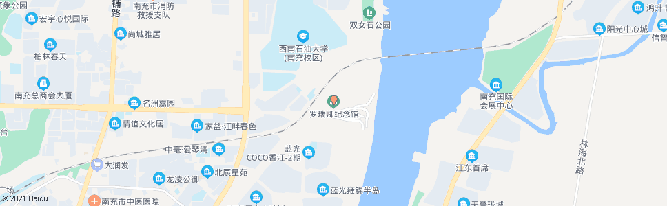 南充罗瑞卿纪念馆(滨江北路)_公交站地图_南充公交_妙搜公交查询2024