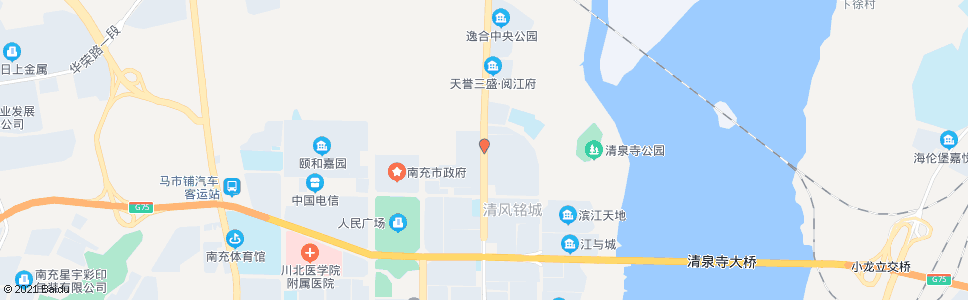 南充清风北路_公交站地图_南充公交_妙搜公交查询2024