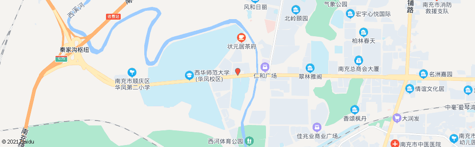 南充华凤街道办事处_公交站地图_南充公交_妙搜公交查询2024