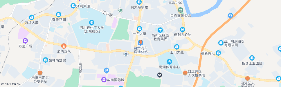 自贡老城客运中心_公交站地图_自贡公交_妙搜公交查询2025