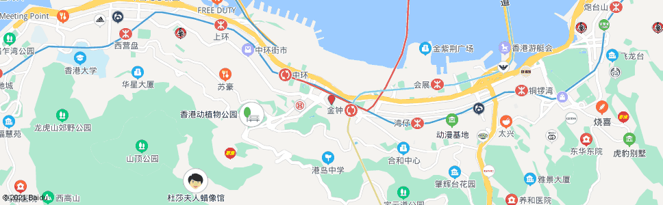 香港金鐘(添馬街)_巴士站地圖_香港巴士_妙搜巴士搜尋2024