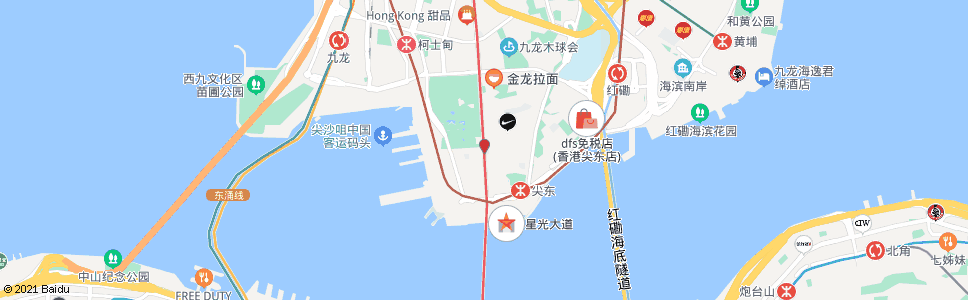 香港尖沙咀黱地道_巴士站地圖_香港巴士_妙搜巴士搜尋2024