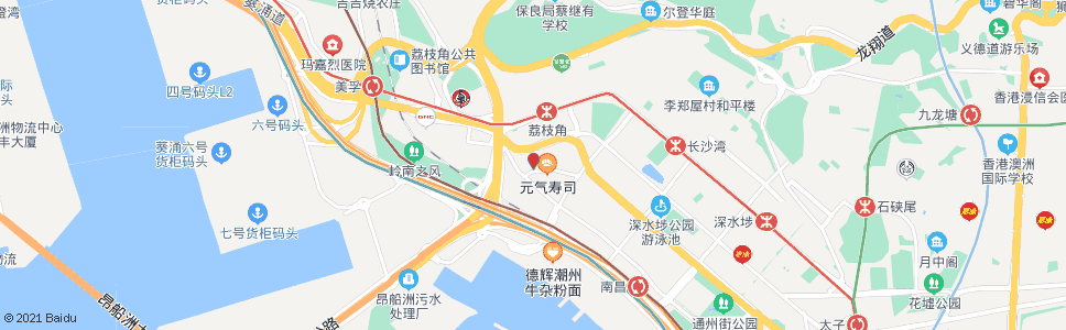 香港深水埗官立小學泓景台_巴士站地圖_香港巴士_妙搜巴士搜尋2024