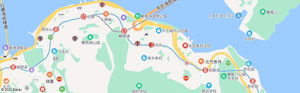 香港英皇道(太古城吉之島)_巴士站地圖_香港巴士_妙搜巴士搜尋2024