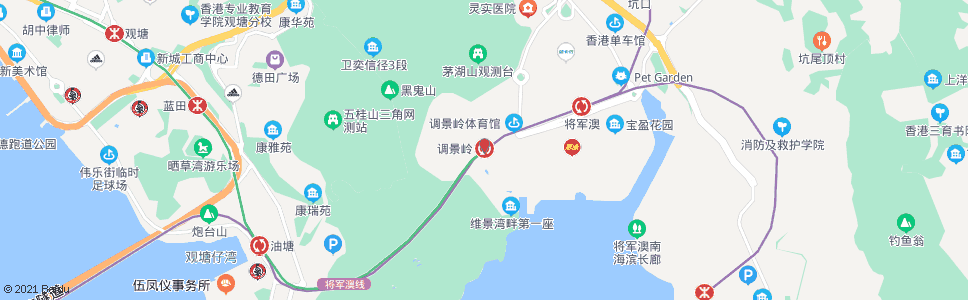 香港調景嶺地鐵站公共交通交匯處_巴士站地圖_香港巴士_妙搜巴士搜尋2024