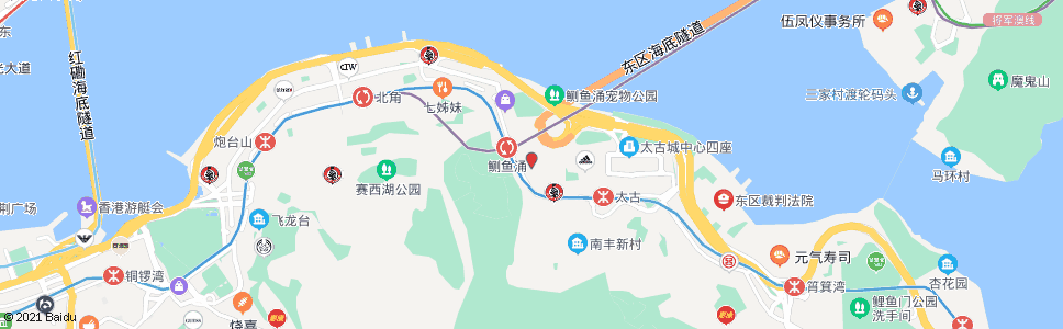 香港英皇道(太古坊新威園)_巴士站地圖_香港巴士_妙搜巴士搜尋2024