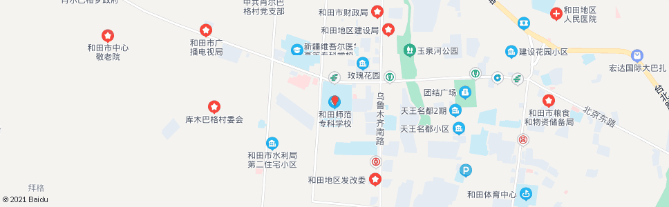 和田师范学校_公交站地图_和田公交_妙搜公交查询2024