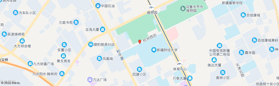 乌鲁木齐财院后门_公交站地图_乌鲁木齐公交_妙搜公交查询2024