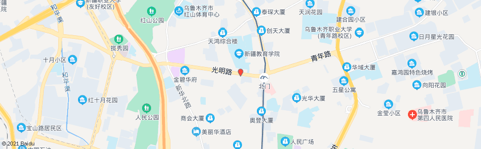 乌鲁木齐北门教育学院_公交站地图_乌鲁木齐公交_妙搜公交查询2024