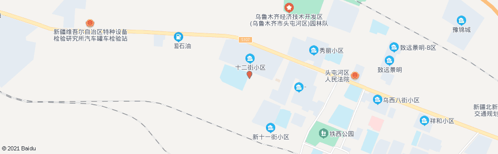 乌鲁木齐十二街_公交站地图_乌鲁木齐公交_妙搜公交查询2024